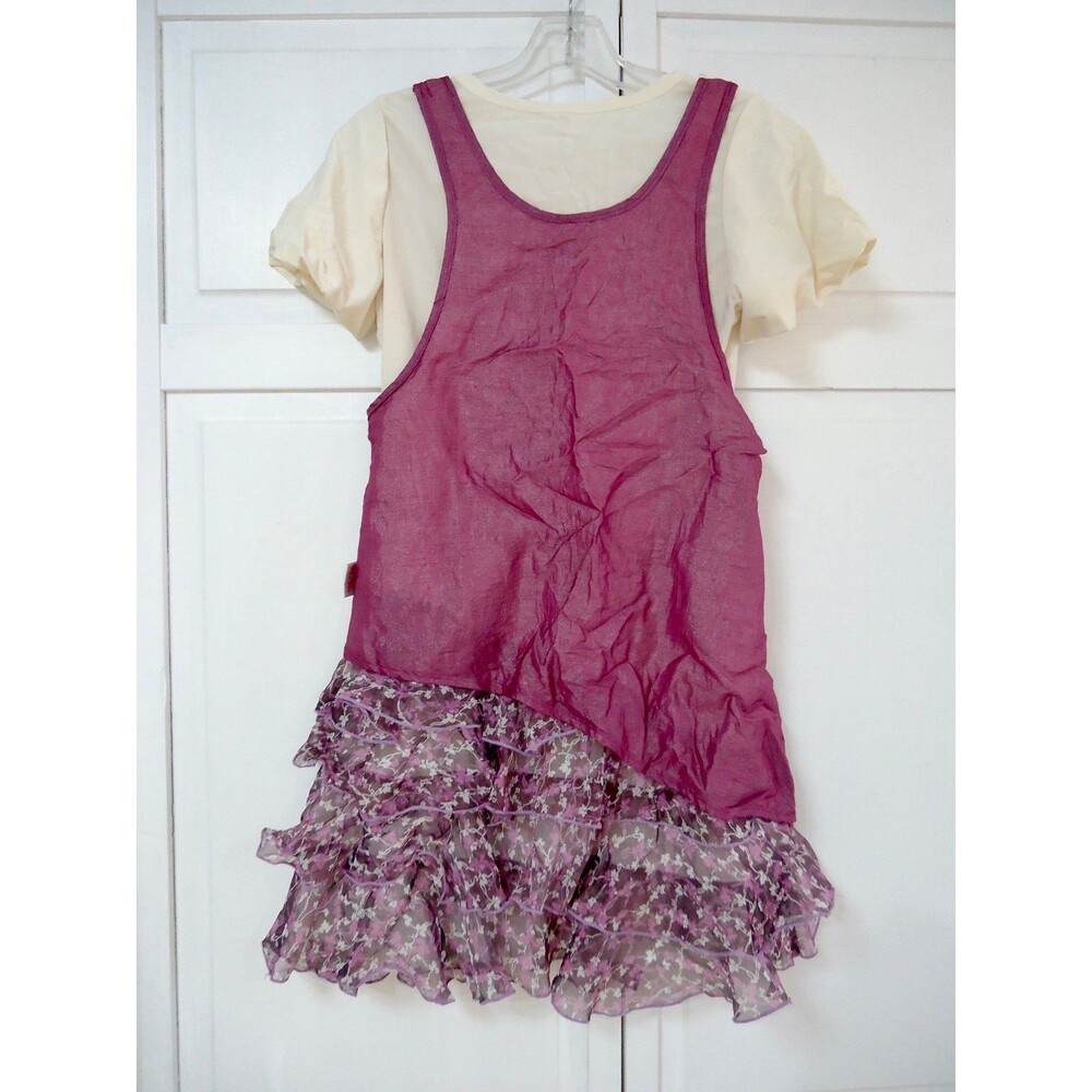 Sweet & Fun 2pc Layered Ruffle Leopard Print Dress & Tee Set, Girl Size XL - Picture 2 of 11